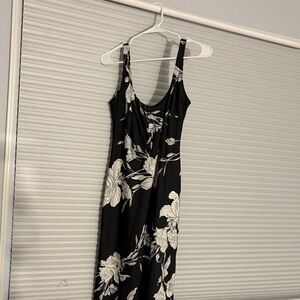 Black and White Floral Maxi Dress